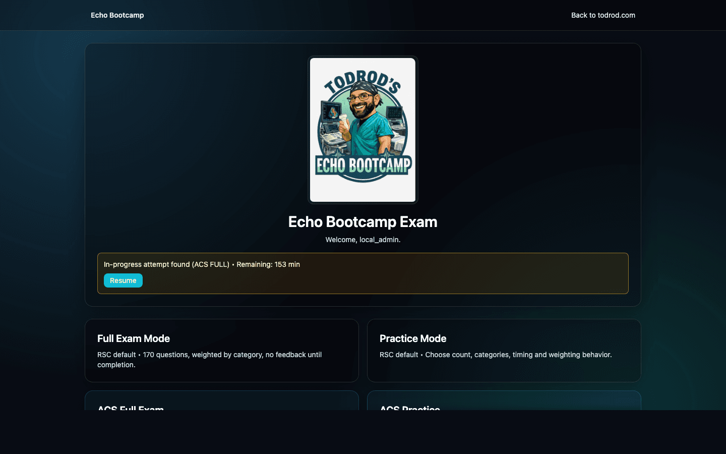 Bootcamp suite page preview